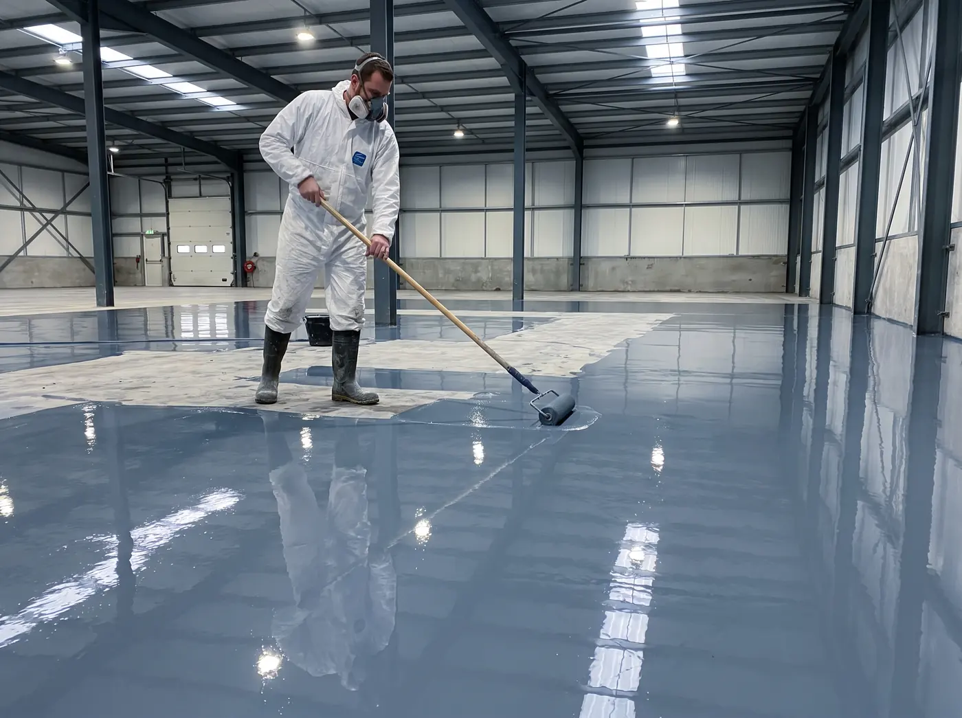 Epoxy floor application