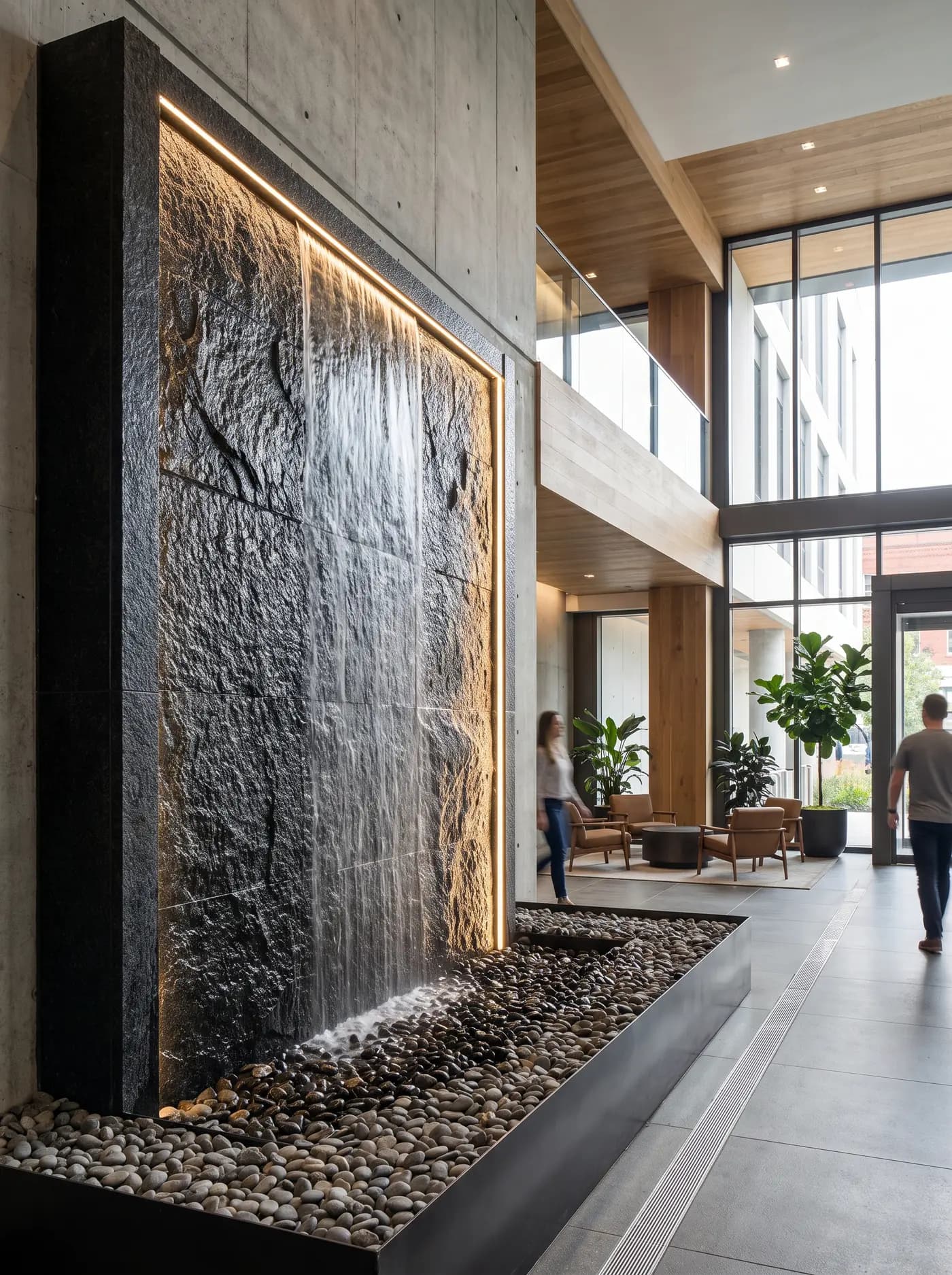 Granite water wall
