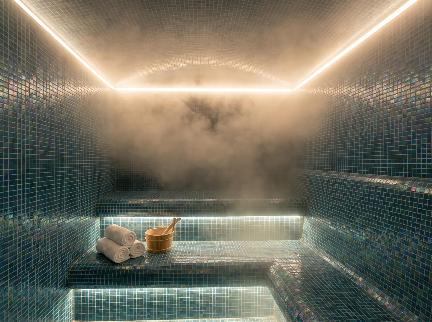 Mosaic steam room